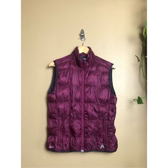 EDDIE BAUER 365 800 fill power goose down puffer red vest Size M - Picture 2 of 9